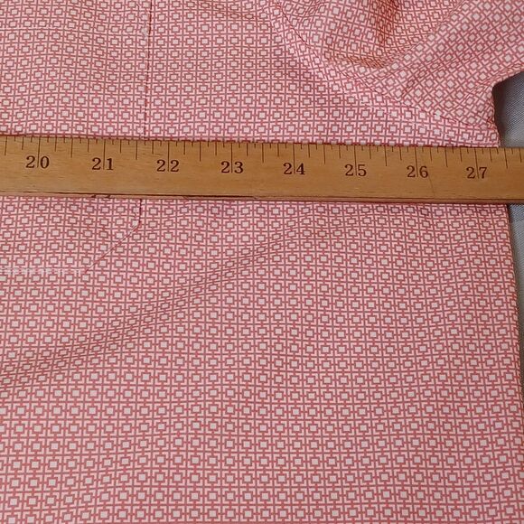 Mizzen+Main Leeward Shirt Mens XXL Tangerine Classic Fit Geo Print Button Up - Picture 11 of 13